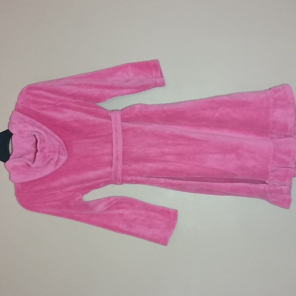 Lands' End Girls Hot Pink Fleece Robe - Picture 2 of 6